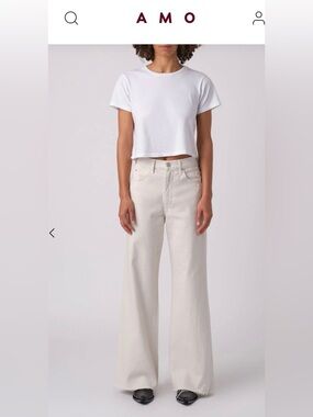 AMO Frida Jean Pant in White Oak